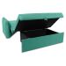 Sofá Cama 2 Lugares com Baú Swords Veludo Verde Menta