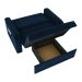 Sofá Cama com Baú 2 Lugares Harry Suede Azul 