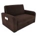 Sofá Cama com Baú 2 Lugares Harry Suede Marrom
