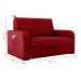 Sofá Cama com Baú 2 Lugares Harry Veludo Maserati Vermelho