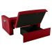 Sofá Cama com Baú 2 Lugares Harry Veludo Maserati Vermelho