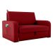 Sofá Cama com Baú 2 Lugares Harry Veludo Maserati Vermelho