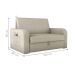 Sofá Cama com Baú 2 Lugares Raheny  Linho