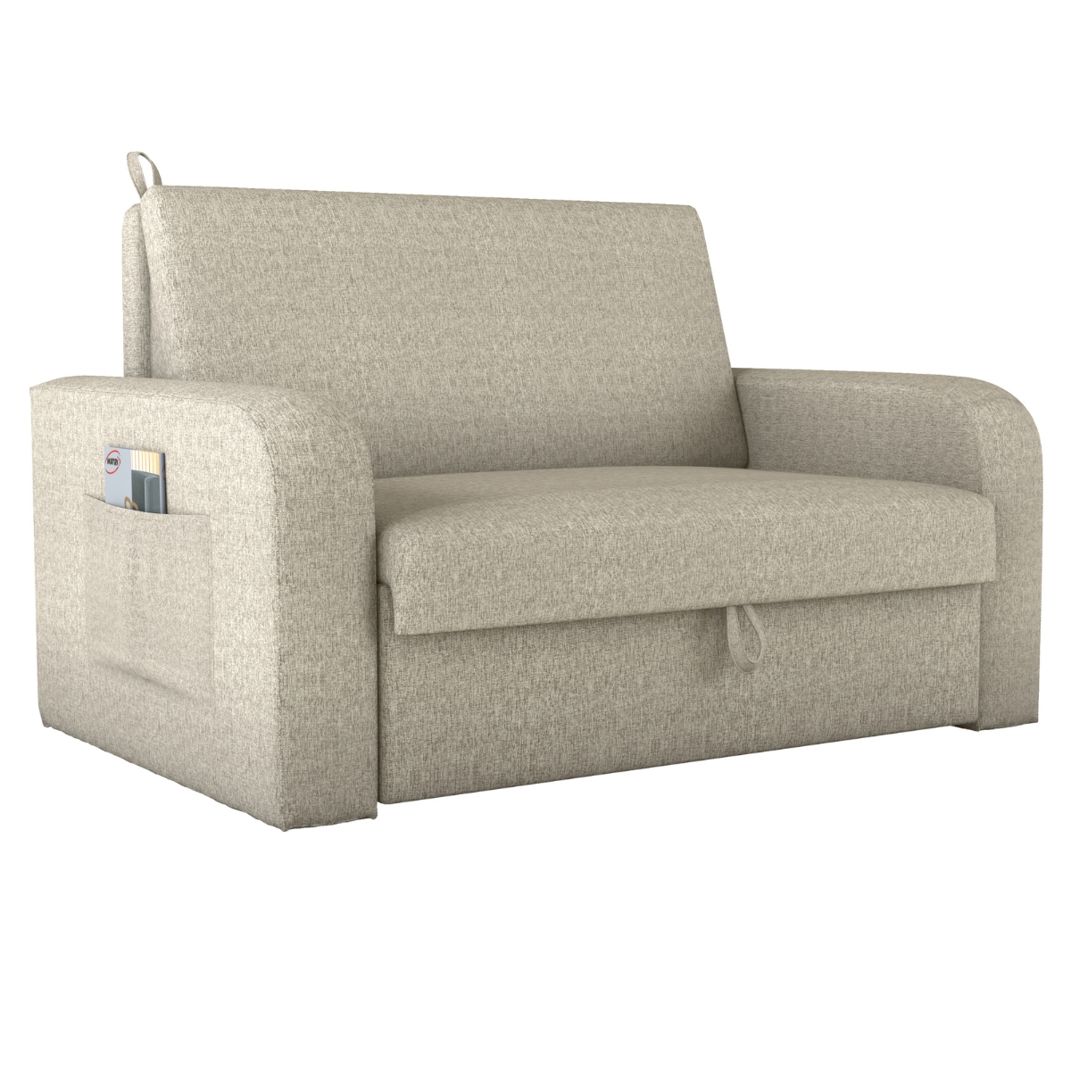Sofá Cama com Baú 2 Lugares Raheny  Linho