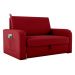 Sofá Cama com Baú 2 Lugares Raheny Veludo Maserati Vermelho