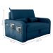 Sofá Cama com Baú Gorteen Veludo Azul