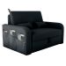Sofá Cama com Baú Gorteen Veludo Inca Preto