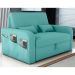 Sofá Cama com Baú Gorteen Veludo Verde Menta