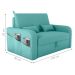 Sofá Cama com Baú Gorteen Veludo Verde Menta