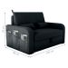 Sofá Cama com Baú Luka Veludo Inca Preto