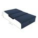 Sofá Cama para Descanso Alice Suede Azul