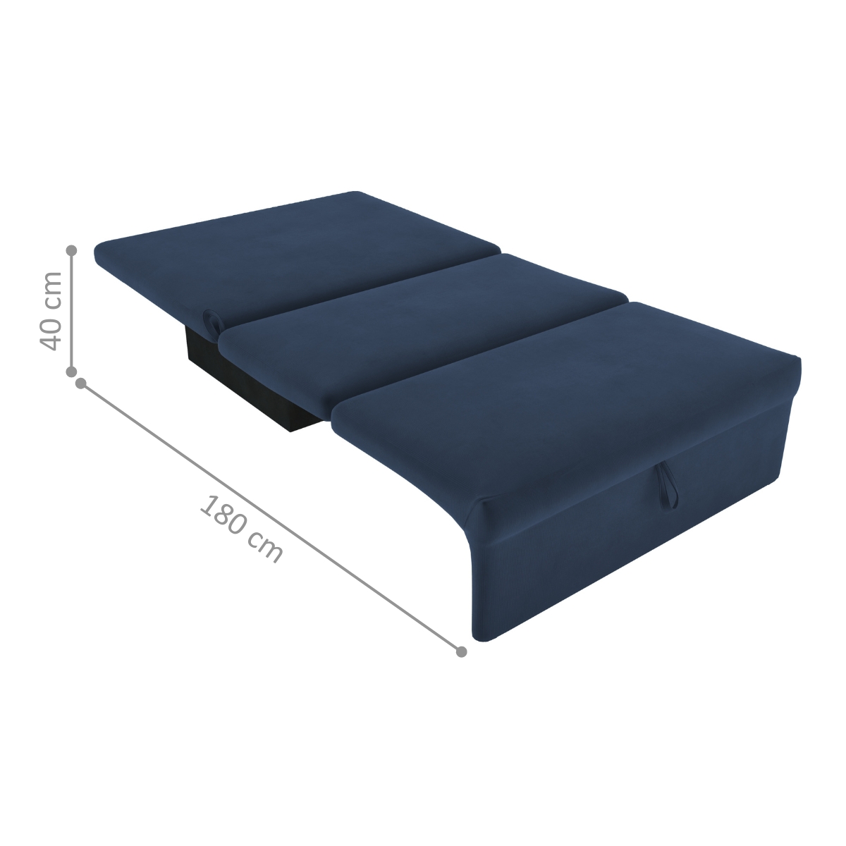 Sofá Cama para Descanso Galway Suede Azul