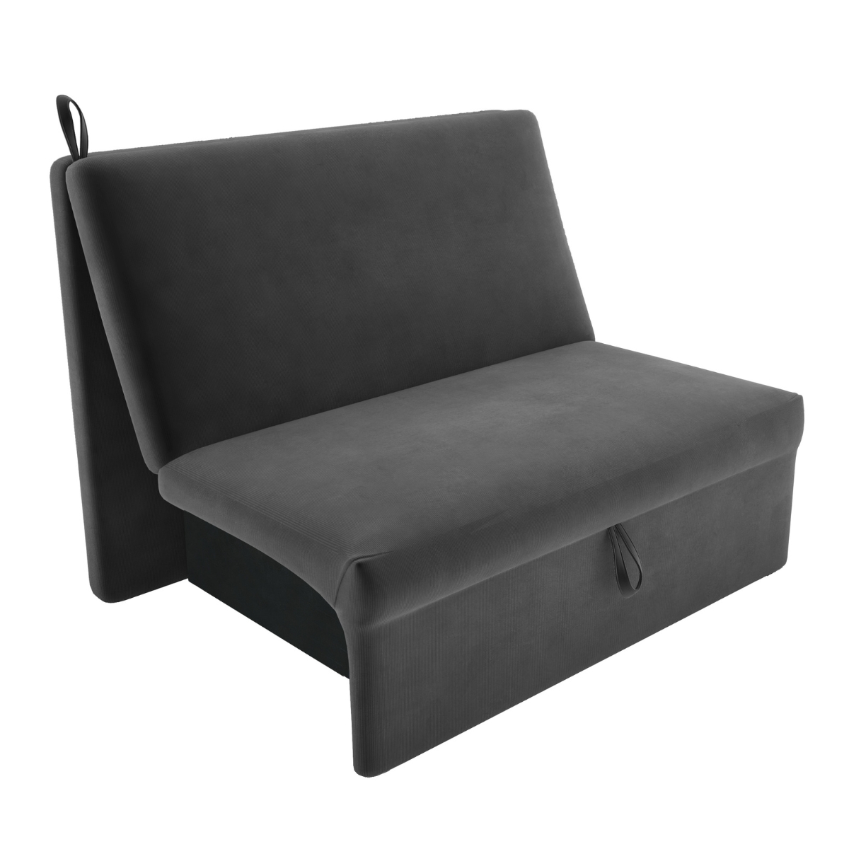 Sofá Cama para Descanso Galway Suede Cinza