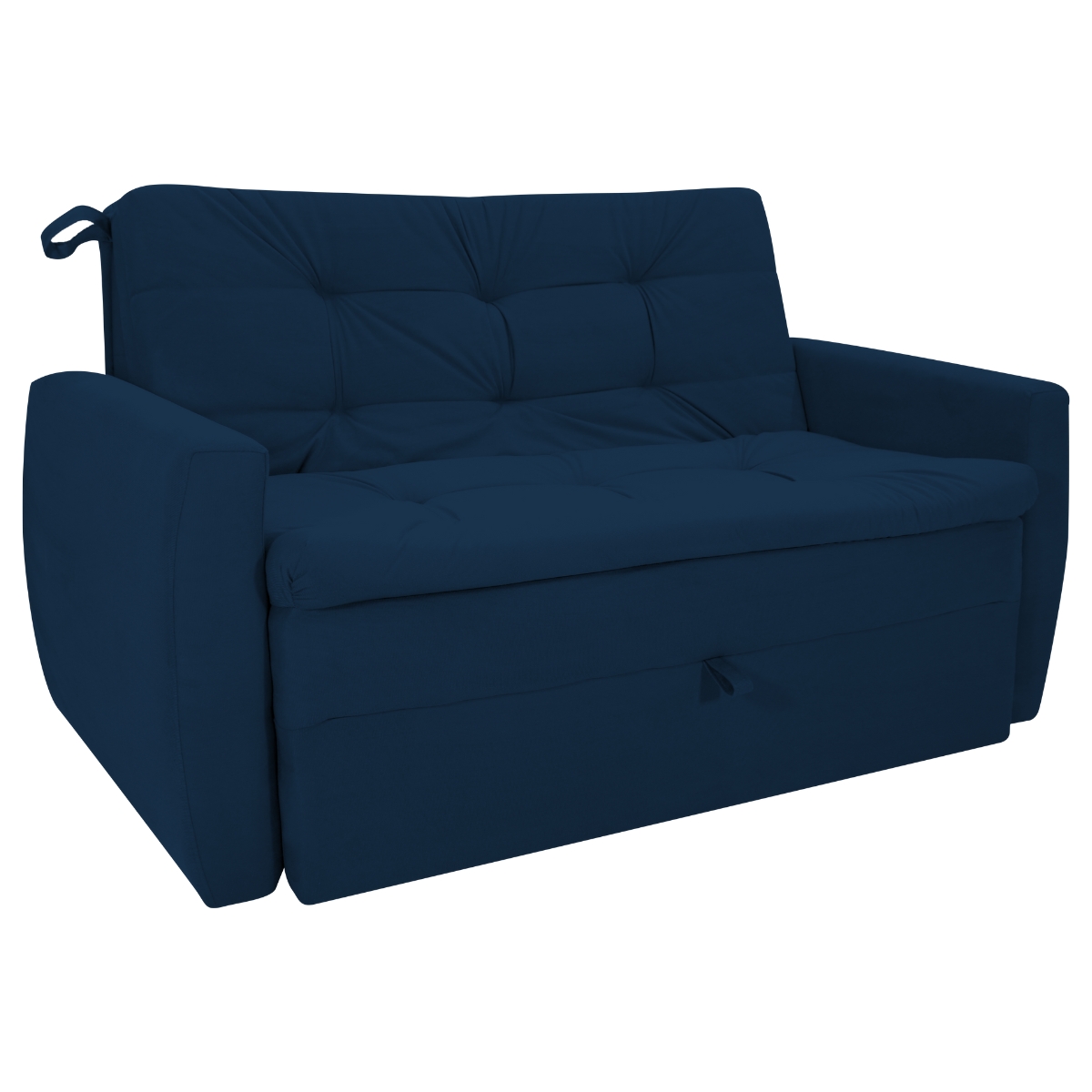 Sofá Cama para Sala de Estar Dingle Suede Azul