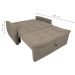 Sofá Cama para Sala de Estar Dingle Suede Bege