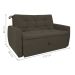 Sofá Cama para Sala de Estar Dingle Suede Cappuccino