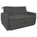 Sofá Cama para Sala de Estar Dingle Suede Cinza