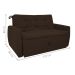 Sofá Cama para Sala de Estar Dingle Suede Marrom