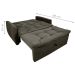 Sofá Cama para Sala de Estar Dingle Veludo Turkey Marrom