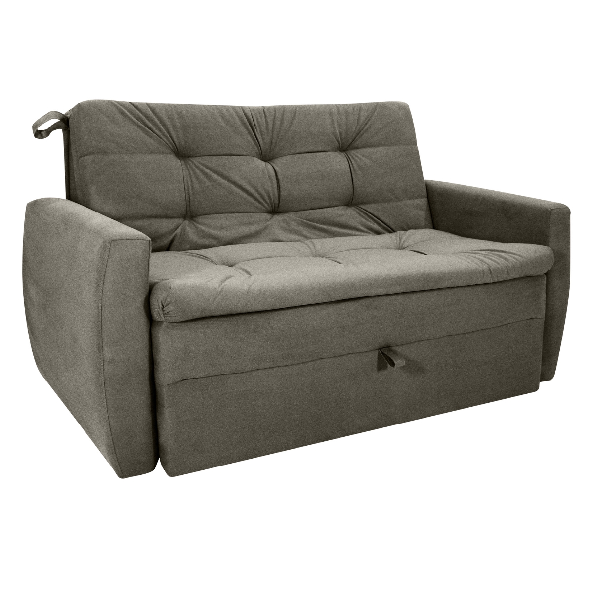 Sofá Cama para Sala de Estar Dingle Veludo Turkey Marrom