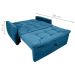 Sofá Cama para Sala de Estar Dingle Veludo Turkey Petróleo