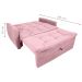 Sofá Cama para Sala de Estar Dingle Veludo Turkey Rosa