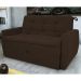 Sofá Cama para Sala de Estar Hiro Suede Marrom