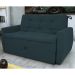 Sofá Cama para Sala de Estar Hiro Suede Petróleo 