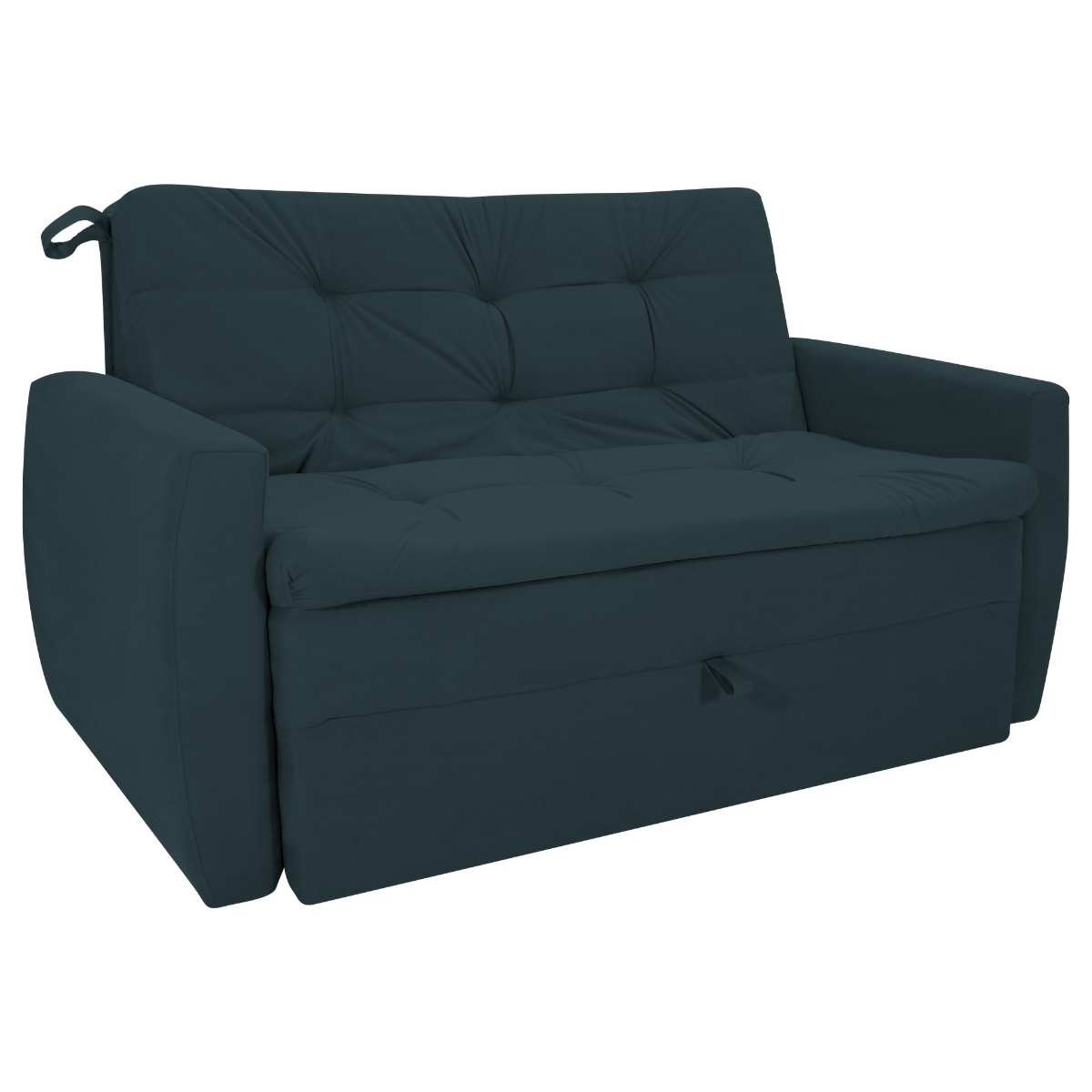 Sofá Cama para Sala de Estar Hiro Suede Petróleo 