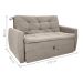 Sofá Cama para Sala de Estar Hiro Veludo Turkey Cappuccino