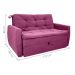 Sofá Cama para Sala de Estar Hiro Veludo Turkey Marsala