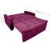 Sofá Cama para Sala de Estar Hiro Veludo Turkey Marsala