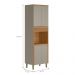 Torre Simples 4 Portas 1 Nichos Leia Jequitiba Gris