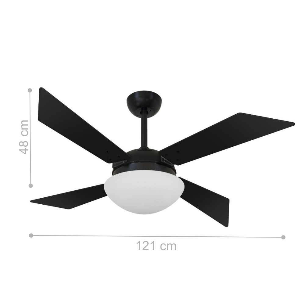 Ventilador de Teto Volare Tech Preto 220V