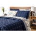 Cobre Leito Queen 200 fios Porcelana Azul Marinho Casaborda 3 peças