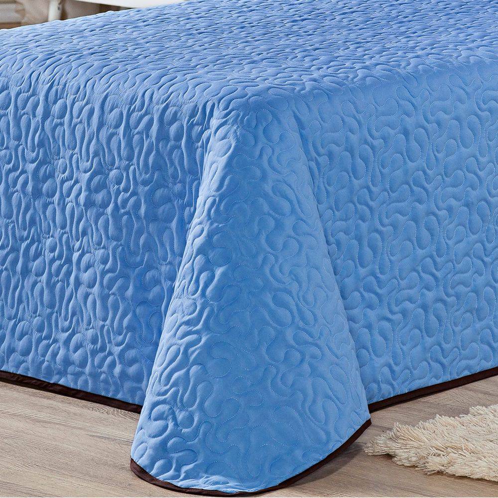 Cobre Leito Solteiro Petit Azul Casaborda 5 peças