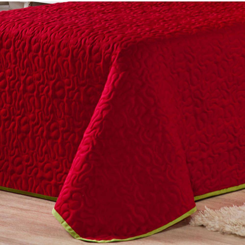 Cobre Leito Solteiro Petit Vermelho Casaborda 5 peças