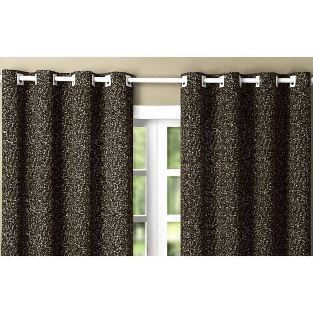 Cortina de Quarto 2,00 m x 1,60 m Jacquard Tabaco City Casaborda