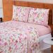 Jogo de Cama Queen 180 fios Estampado Valentina Rosê Casaborda 4 peças