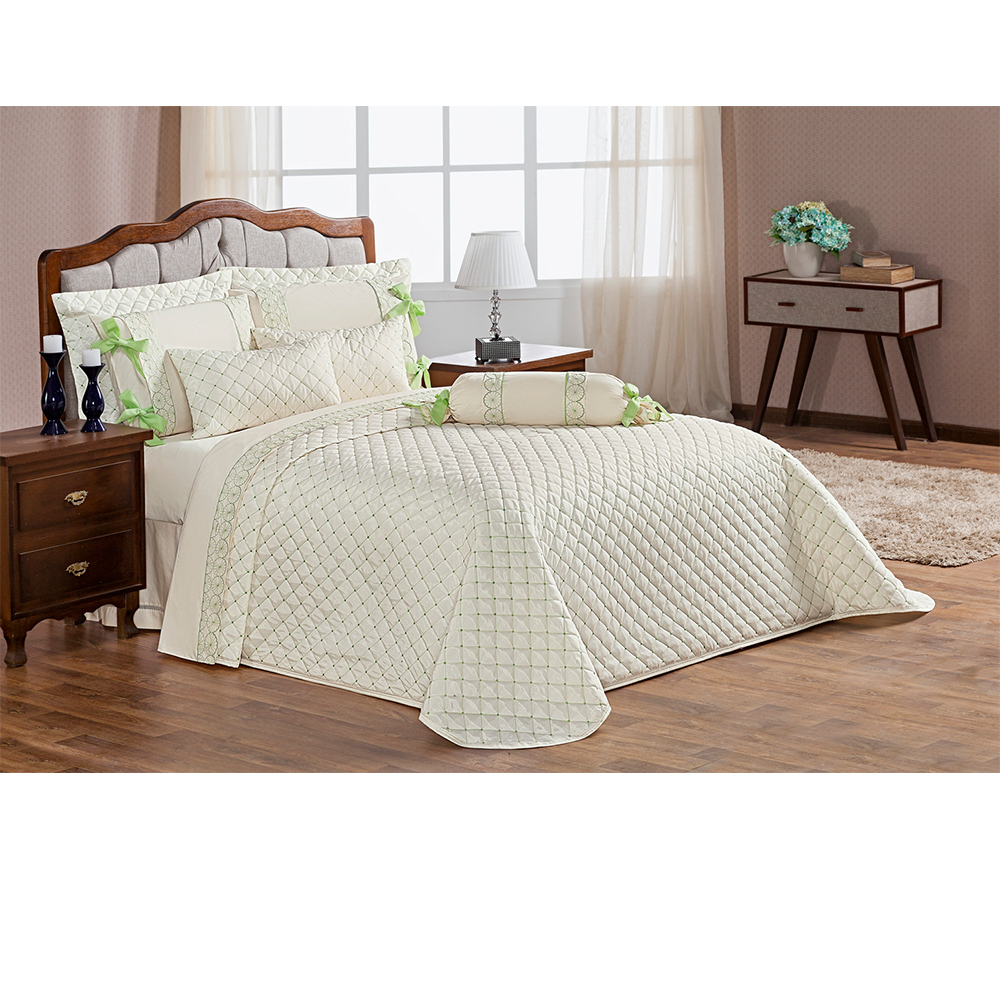 Jogo de Cama Queen 200 Fios Napoli Verde Casaborda 4 peças