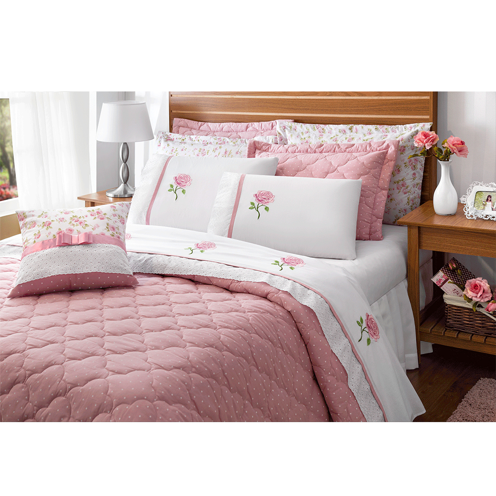 Jogo de Cama Queen 200 fios Athena Casaborda 4 peças
