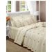 Jogo de Cama Queen 200 fios Bordado Bouquet Palha Casaborda 4 peças