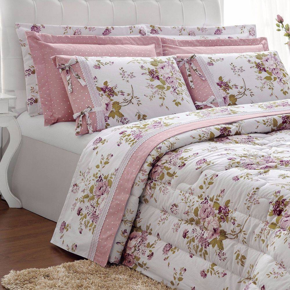 Jogo de Cama Queen 200 fios Passione Branco Casaborda 4 peças