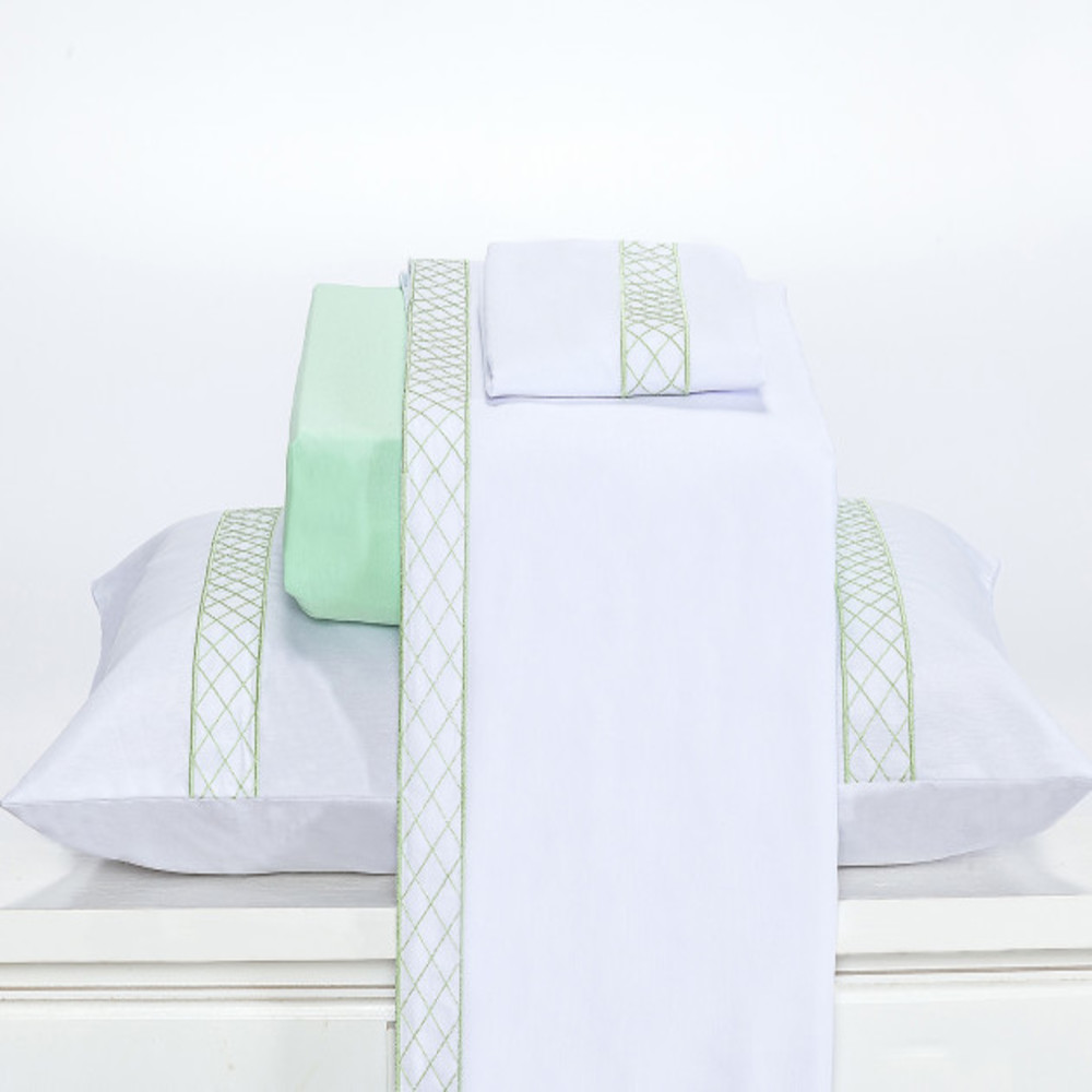 Jogo de Cama Queen Casualle Verde Casaborda 4 peças