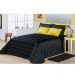 Kit Cobre Leito Queen Atualle Preto Casaborda 3 peças