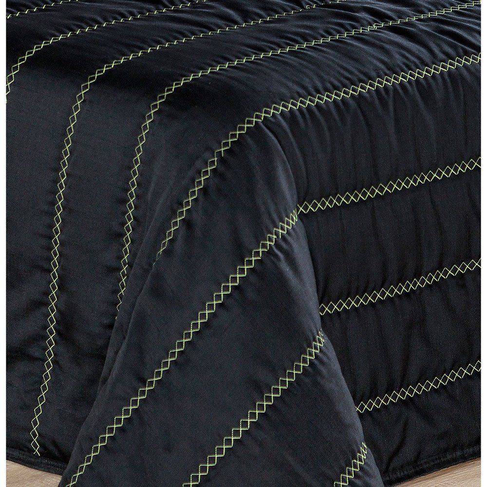 Kit Cobre Leito Queen Atualle Preto Casaborda 3 peças