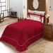Kit Cobre Leito Queen Bakita Vermelho Casaborda 3 peças