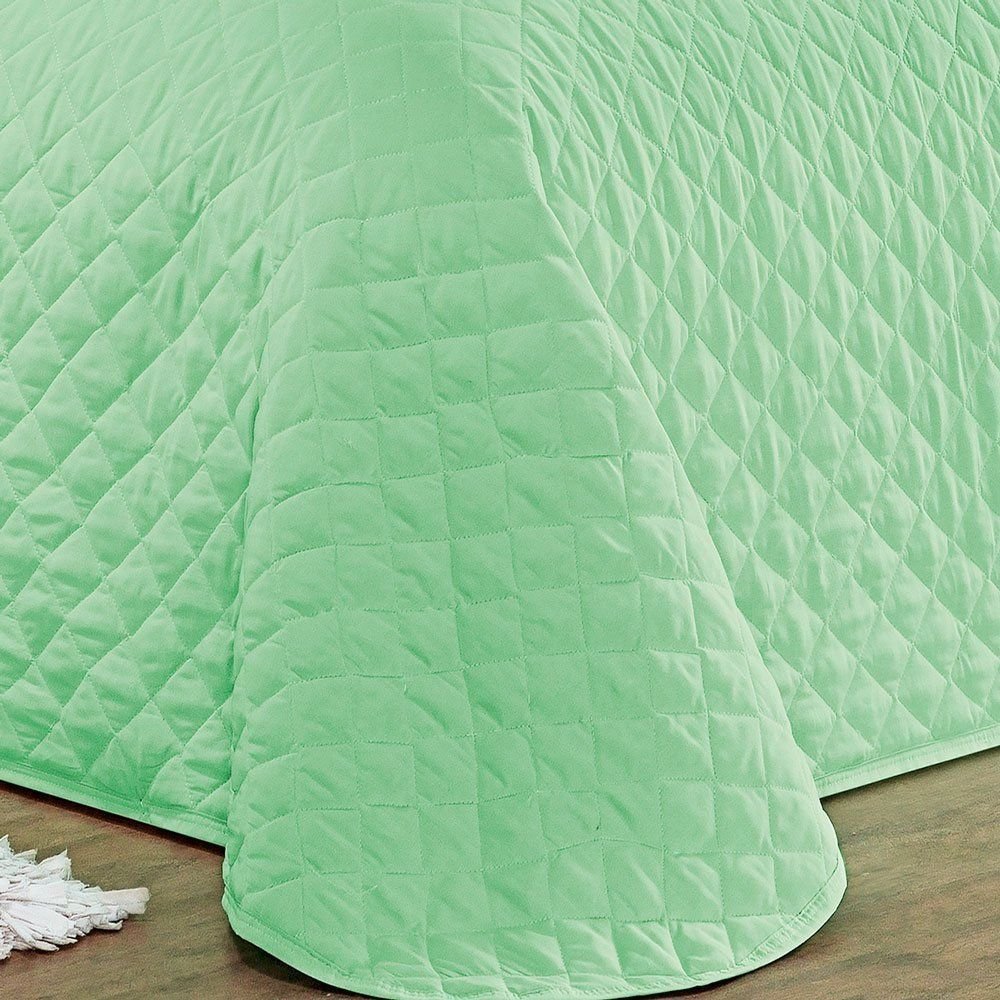 Kit Cobre Leito Queen Casualle Verde Casaborda 3 peças