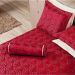 Kit Cobre Leito Queen Palazzi Tafetá Vermelho Casaborda 4 peças