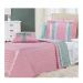 Kit Cobre Leito Solteiro Elegance Rosa Casaborda 4 peças